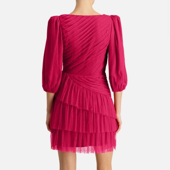 ML Monique Lhuillier Womens Mesh Mini Cocktail And Party Dress ,Size:2 - Picture 3 of 5
